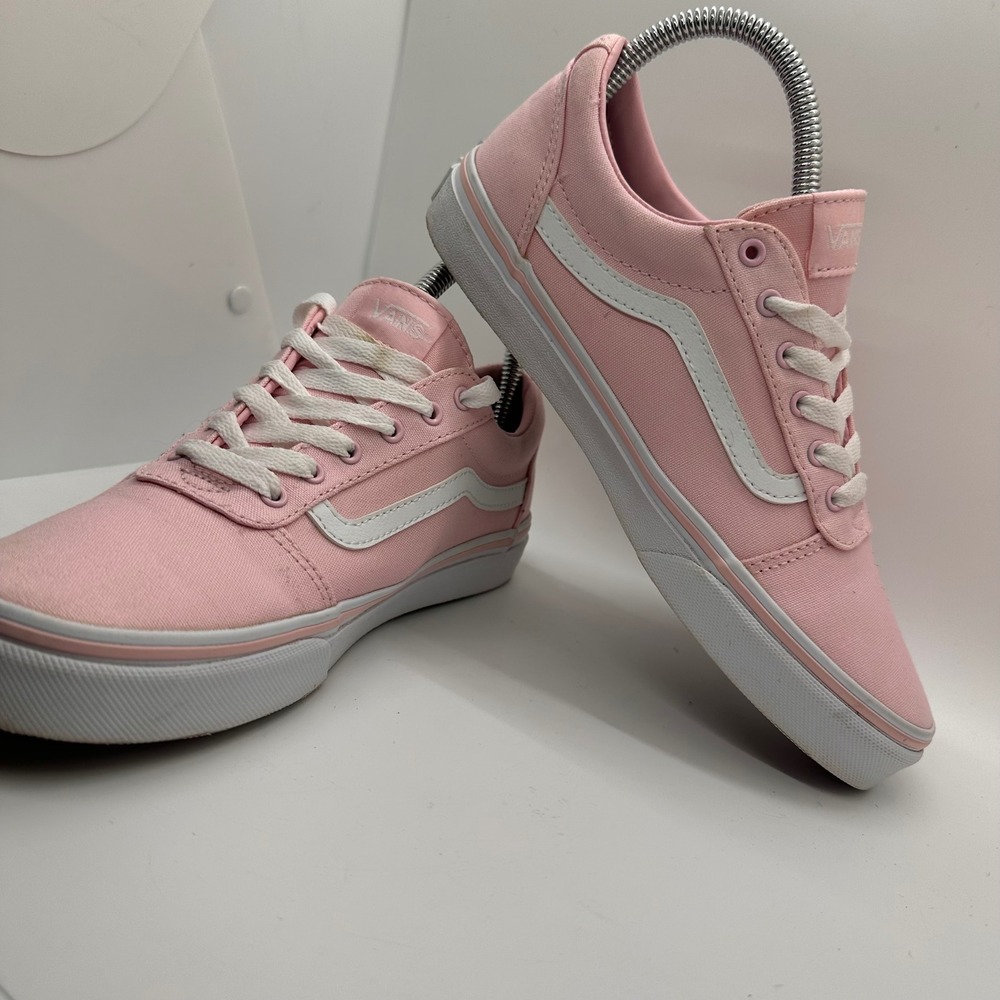 Vans Ward Low Top Canvas Skate Shoes Pink White Women's Size 5 Missy Lightweight - Picture 4 of 12